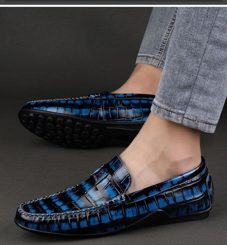 [Copy]Crocodile pattern men's leather shoes business casual