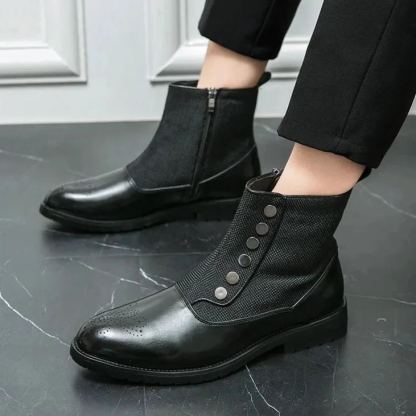 High-Top Breathable Round Toe Boots