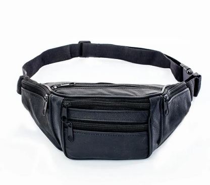 Men's genuine leather casual business sports waist bag outdoor multifunctional messenger bag
