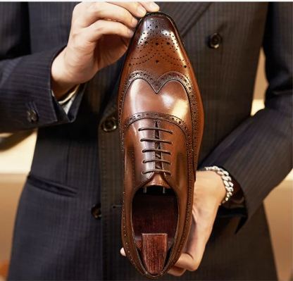 [Copy]Fashionable gentleman sheep suede frosted business leather casual loafers