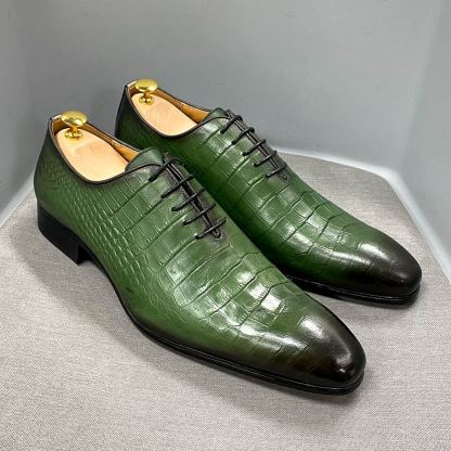Men's Oxford shoes brand hot selling business crocodile pattern embossed leather shoes men European and American men's shoes manufacturers wholesale recommended