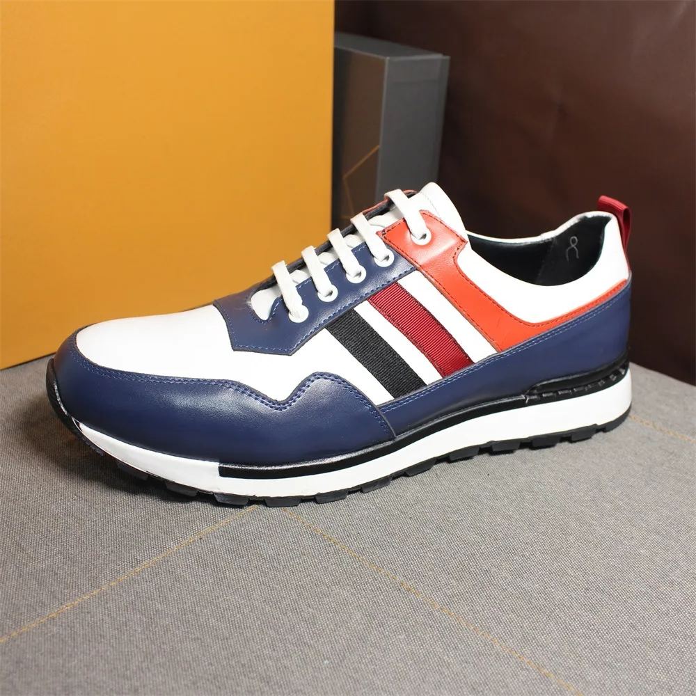 [Copy]Men's stylish color matching lace-up leather shoes