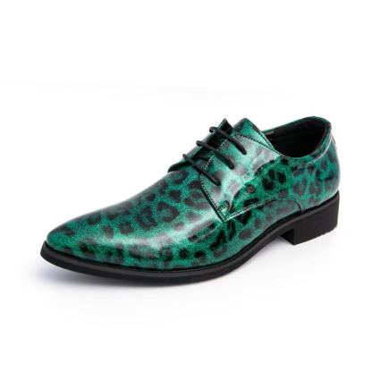 [Copy]2025 Men's Spring and Autumn Patent Leather Smooth Pointed Snake Pattern Slip-On Shoes