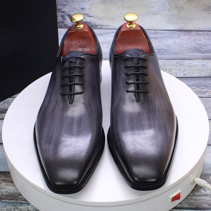 Business formal men's leather shoes