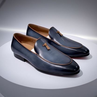 [Copy]Men's Handmade Genuine Leather Casual Loafers