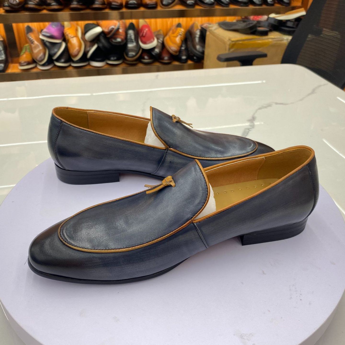 [Copy]Men's Handmade Genuine Leather Casual Loafers
