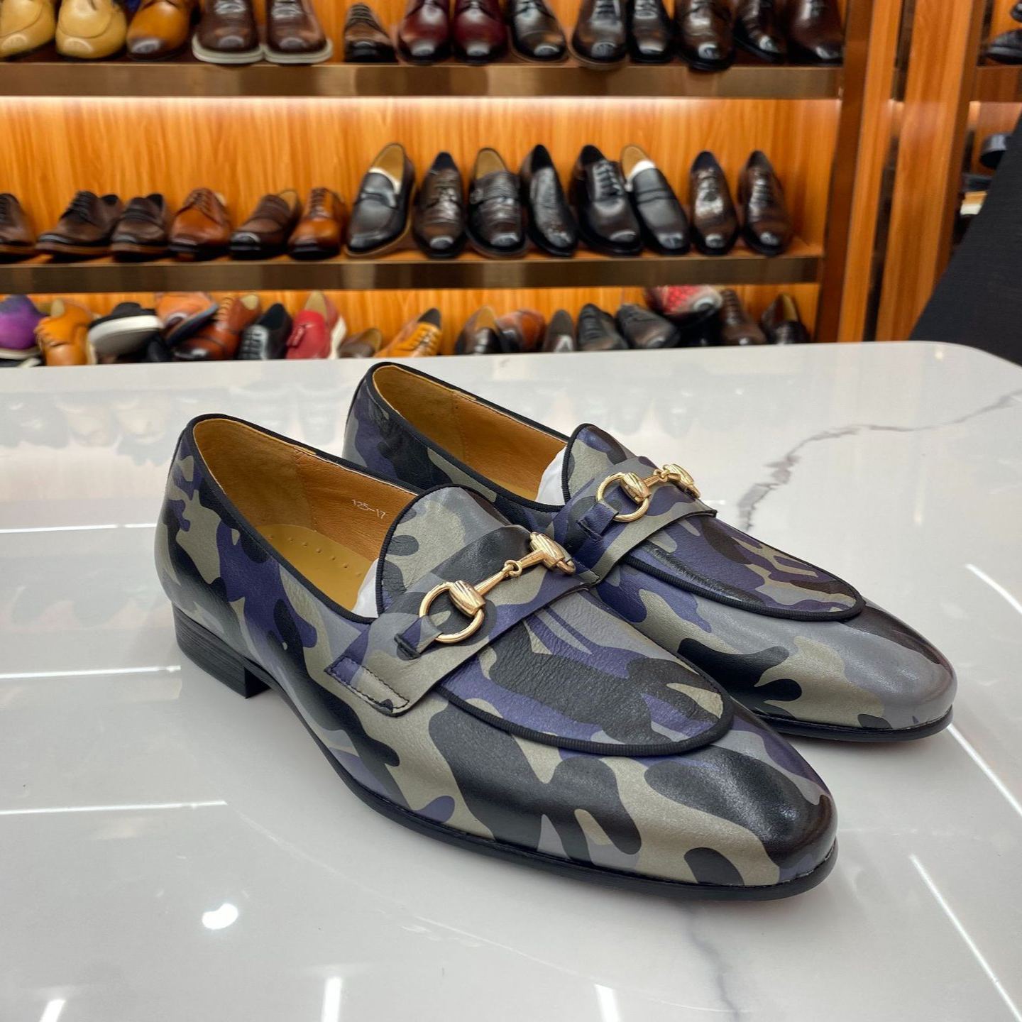 [Copy]Men's Green Tasseled Leather Loafers