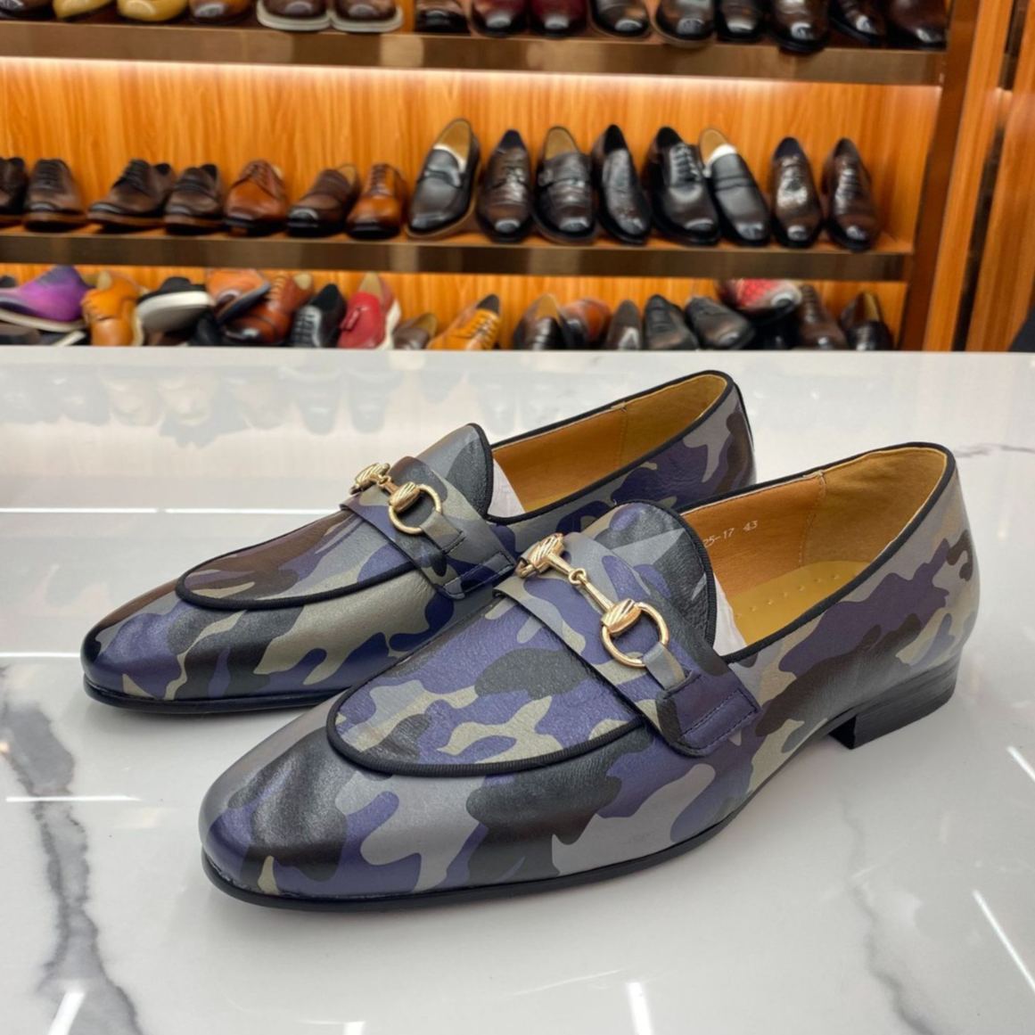 [Copy]Men's Green Tasseled Leather Loafers