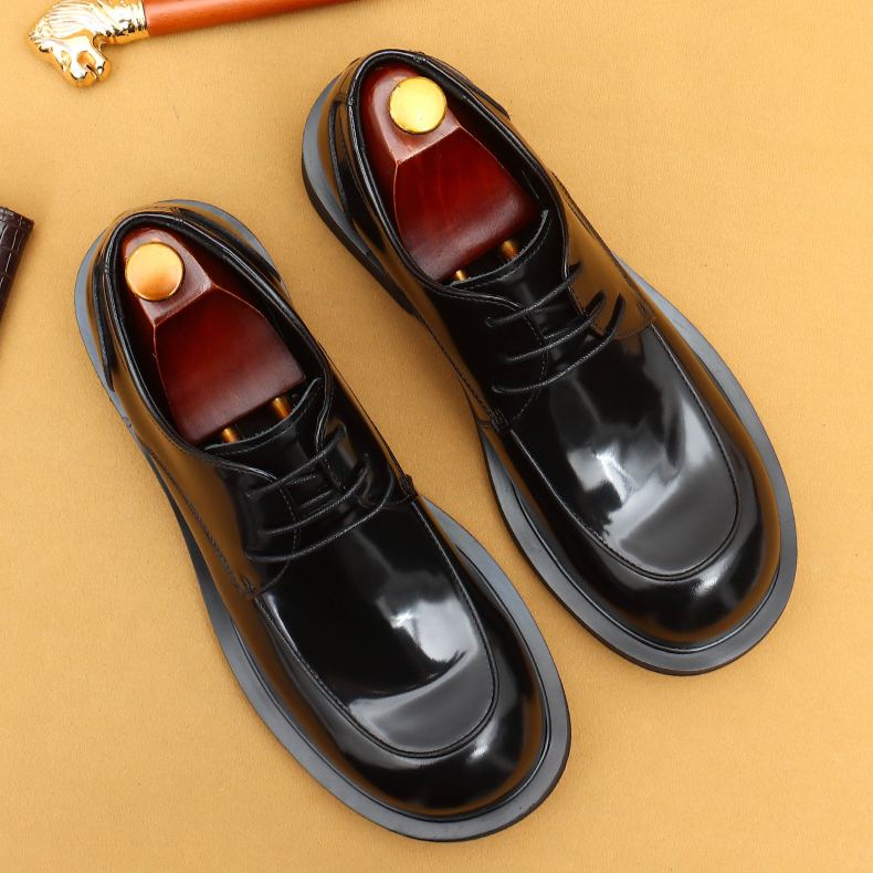 [Copy]Hand-rubbed color top-grain leather monk shoes