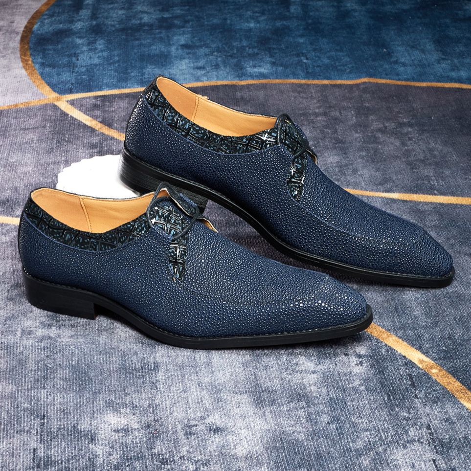 [Copy]Men's Pointed Toe Colorful Lace-up Fashion Derby Shoes