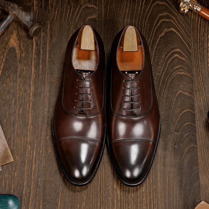 [Copy]Handcrafted glossy crocodile-patterned genuine leather men's loafers