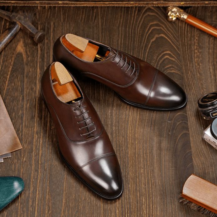 [Copy]Handcrafted glossy crocodile-patterned genuine leather men's loafers