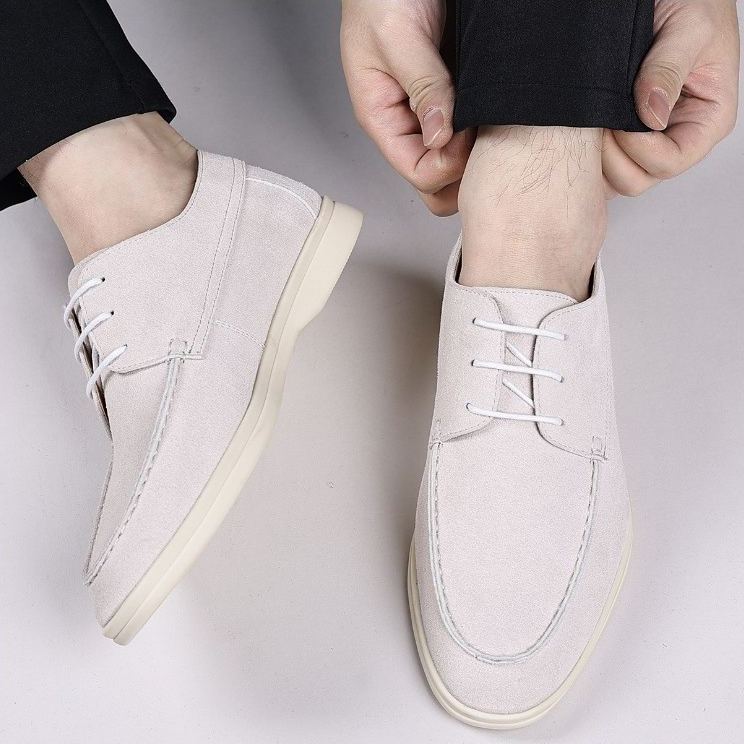[Copy]Genuine Leather Men's Lace-Up Flat Casual Sneakers