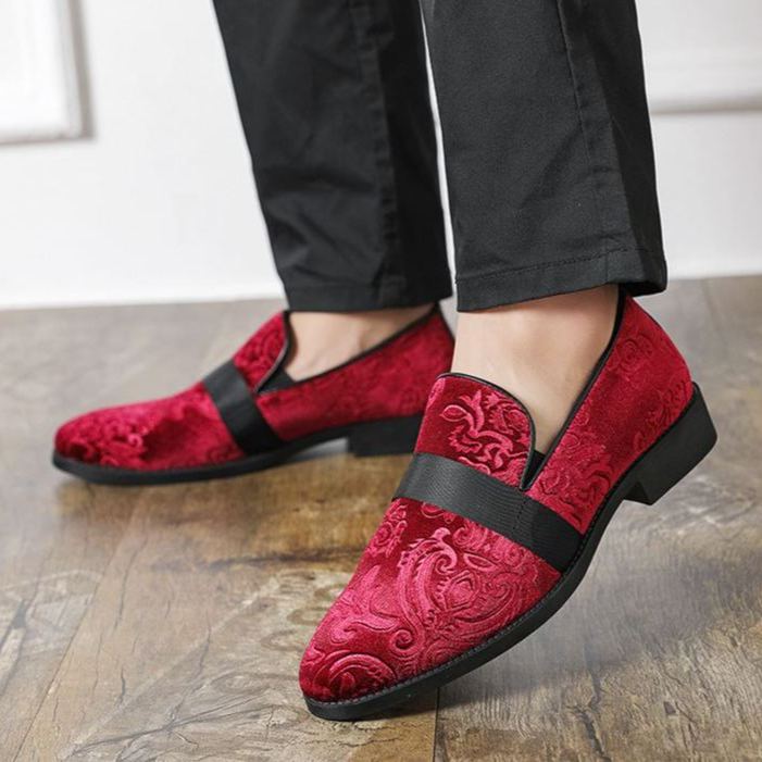 [Copy]Men's shiny leather loafers with metal horsebit