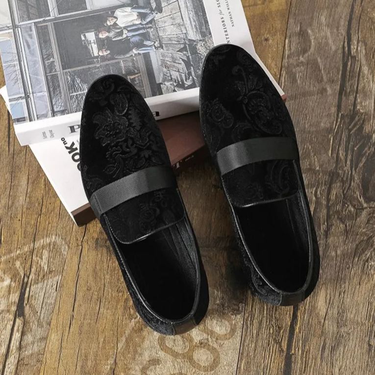 [Copy]Men's shiny leather loafers with metal horsebit
