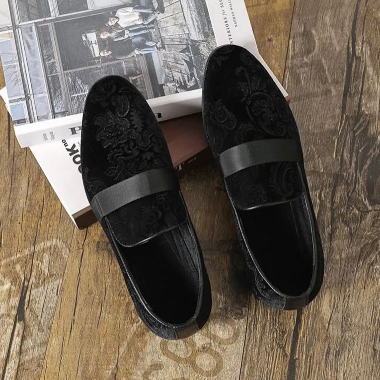[Copy]Men's shiny leather loafers with metal horsebit