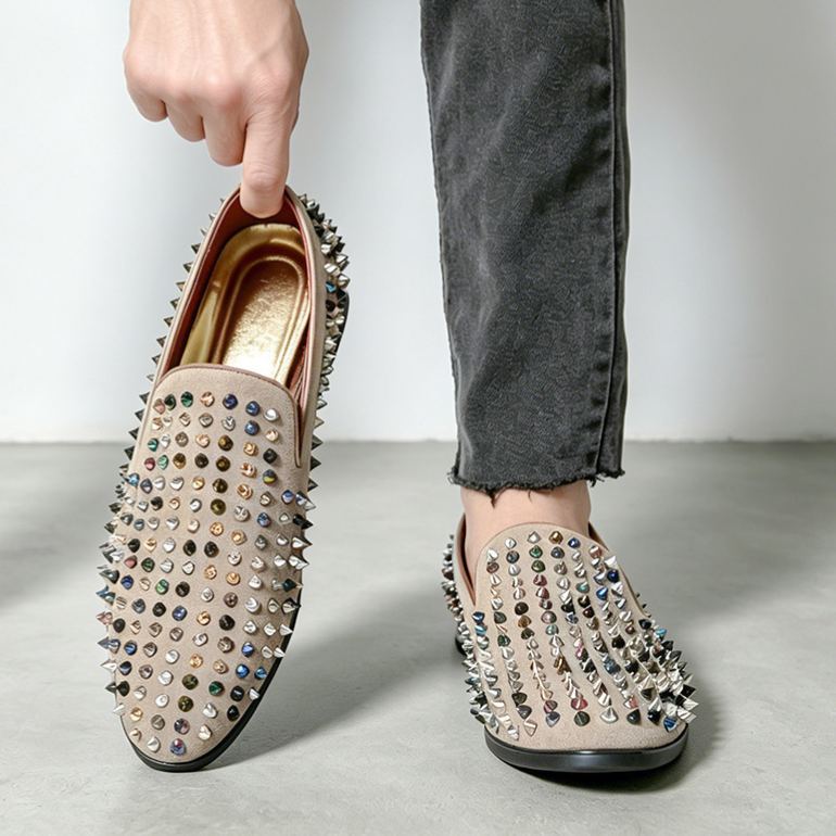 [Copy]Summer breathable men's metal buckle loafers driving shoes