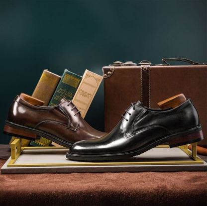 [Copy]Men's red and black embossed Oxford shoes
