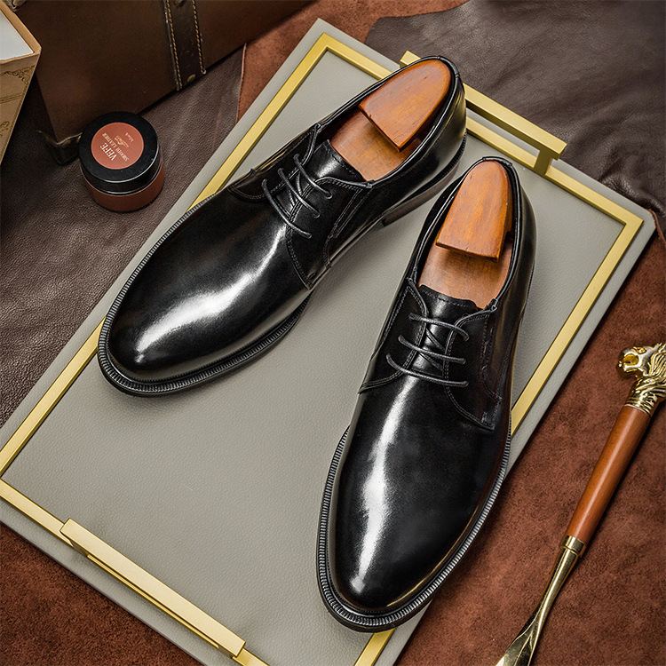 [Copy]Men's red and black embossed Oxford shoes