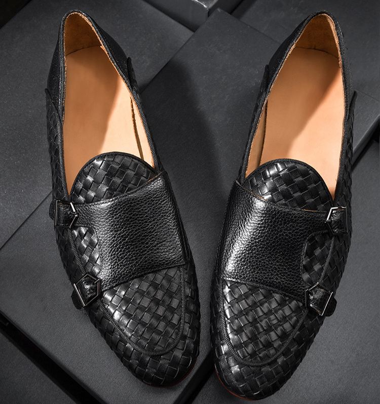 [Copy]Men's Retro Polished Lace-up Genuine Leather Derby Shoes