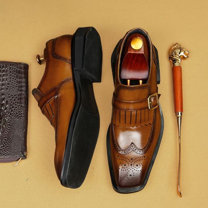 [Copy]Autumn 2026 High-End Men's Leather Shoes – Affordable Luxury, Wide-Toe Design