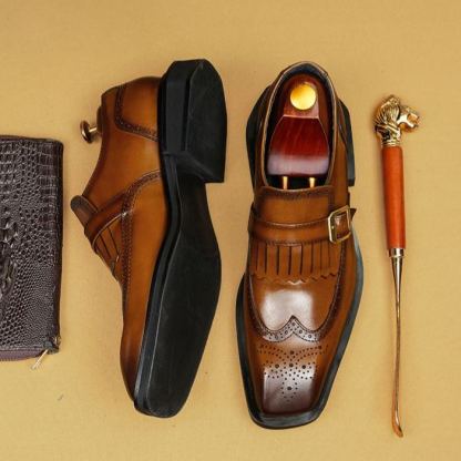 [Copy]Autumn 2026 High-End Men's Leather Shoes – Affordable Luxury, Wide-Toe Design