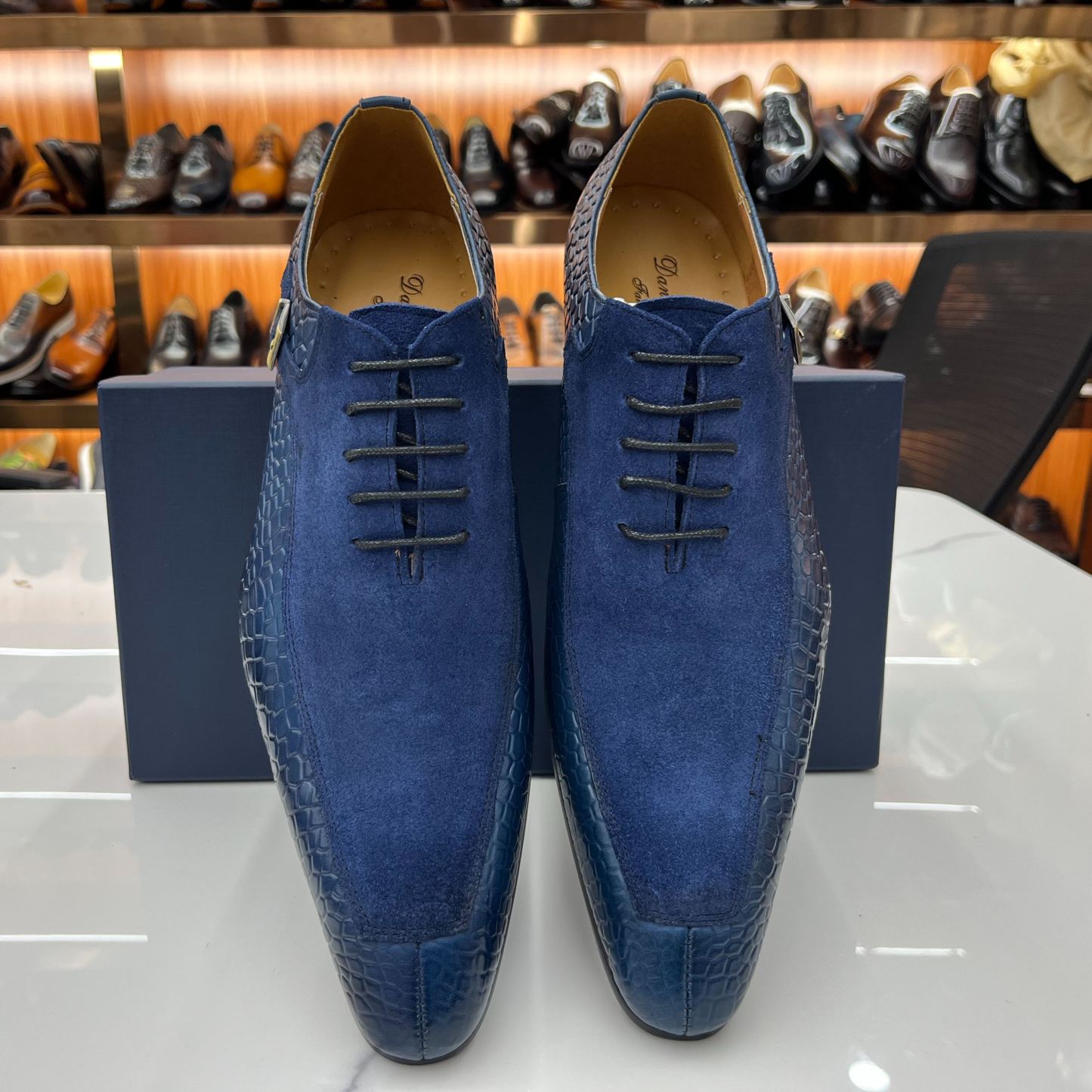 [Copy]Luxury Yellow Textured Leather Monk Strap Oxfords Men's Formal Dress Shoes