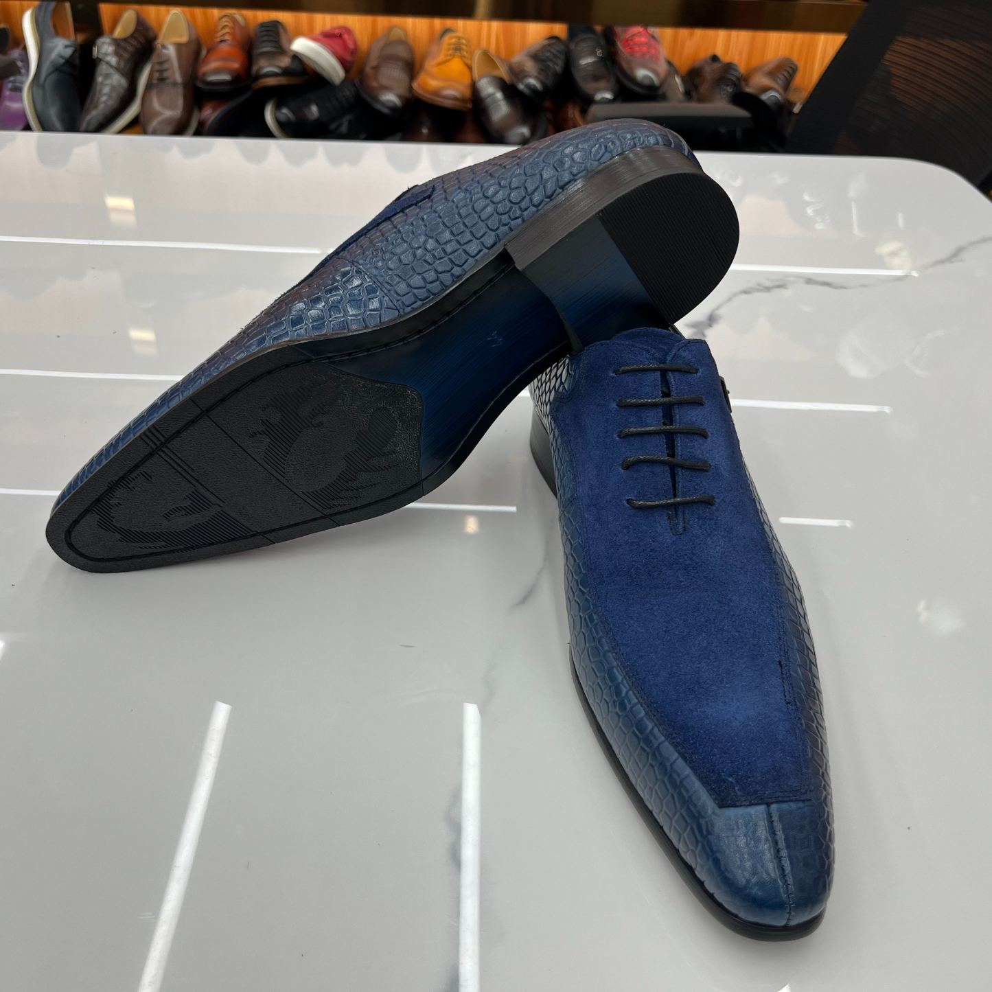 [Copy]Luxury Yellow Textured Leather Monk Strap Oxfords Men's Formal Dress Shoes