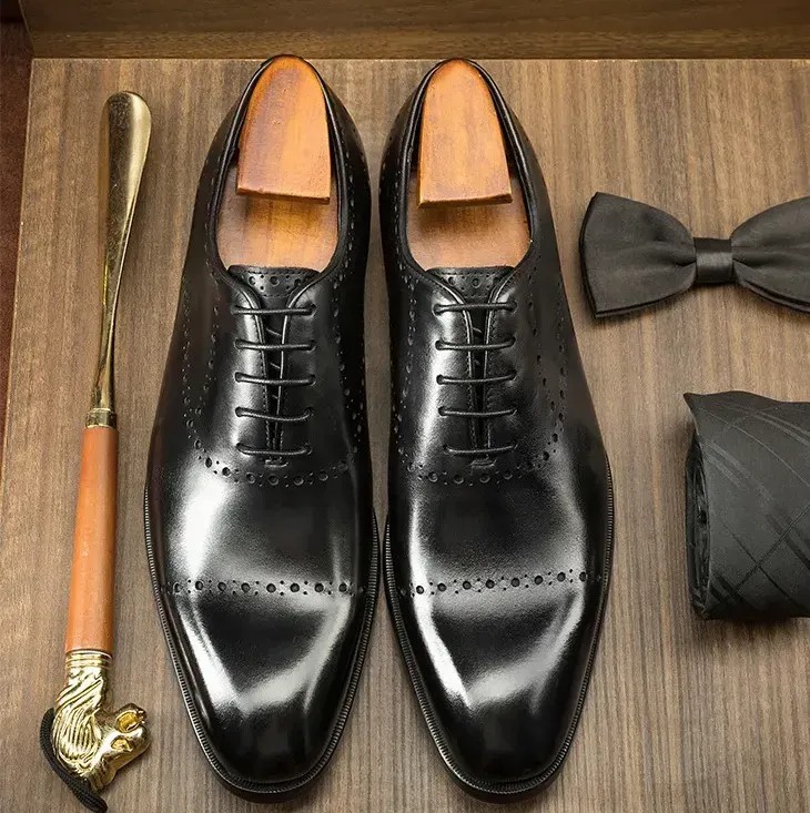 Men's business suit British style brogue Oxford shoes
