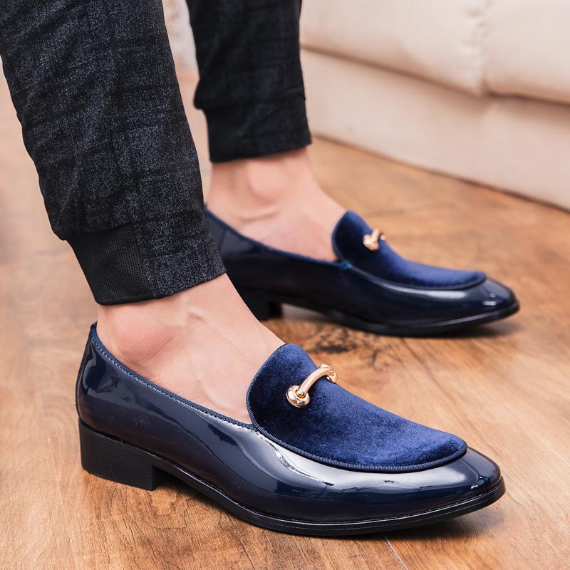 GUYSTEP-Men's Velvet Urban Gentleman/Patent Leather Shoes