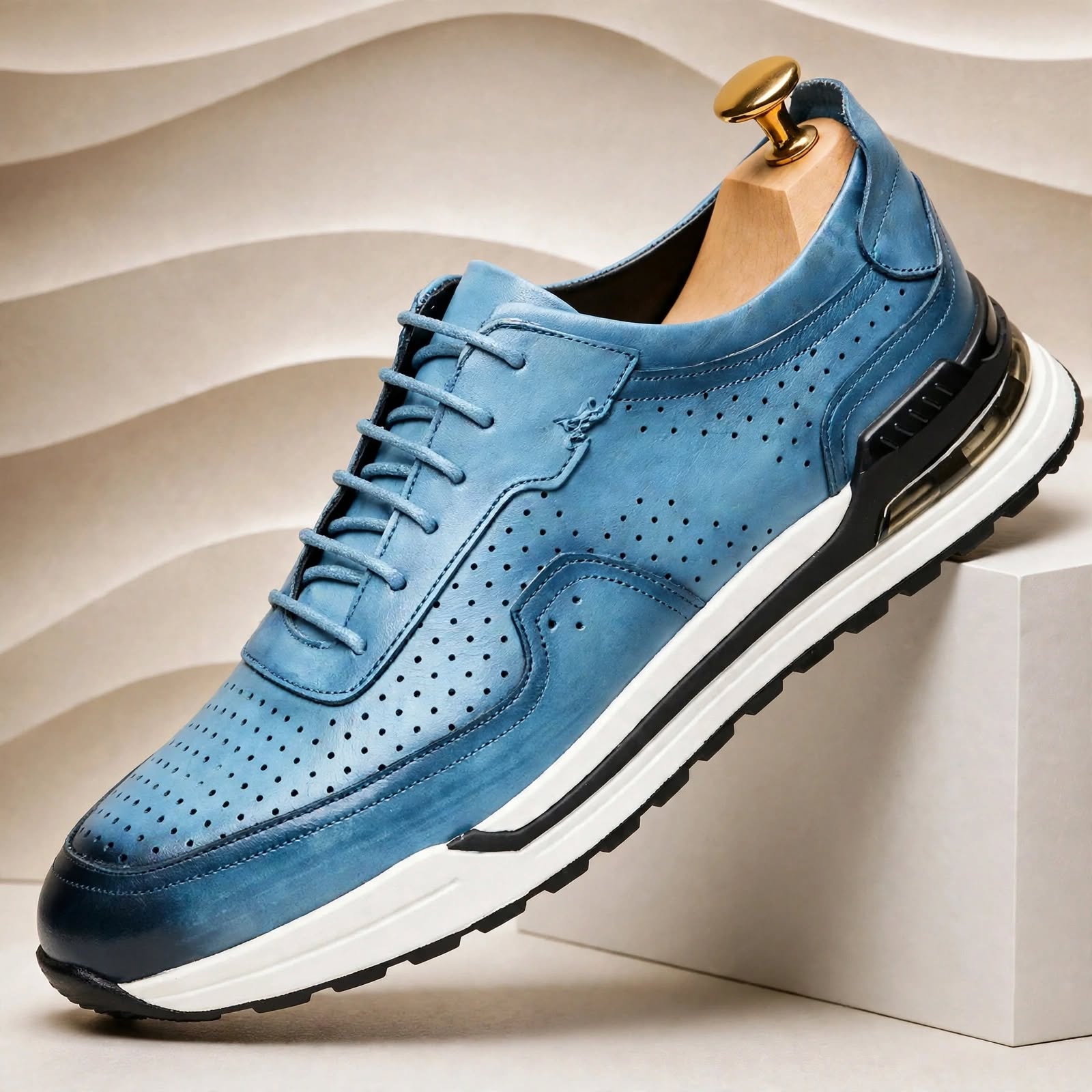 Men’s Premium Cowhide Leather Casual Sneakers – Multiple Colors