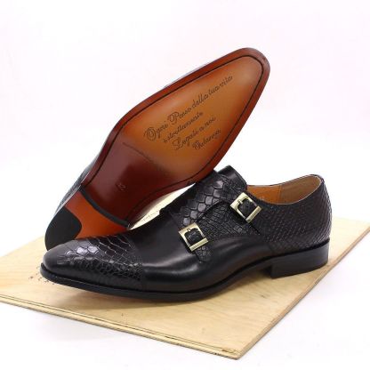 Men's Dress Shoes Genuine Leather Snake Print Classic Italian Shoes