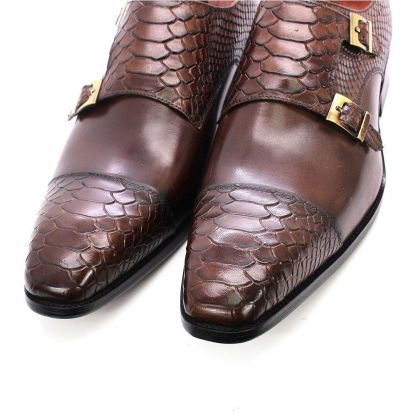 Men's Dress Shoes Genuine Leather Snake Print Classic Italian Shoes