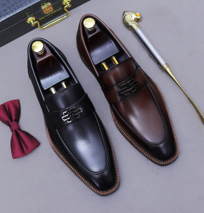 Men's Genuine Leather British Style Casual Loafers