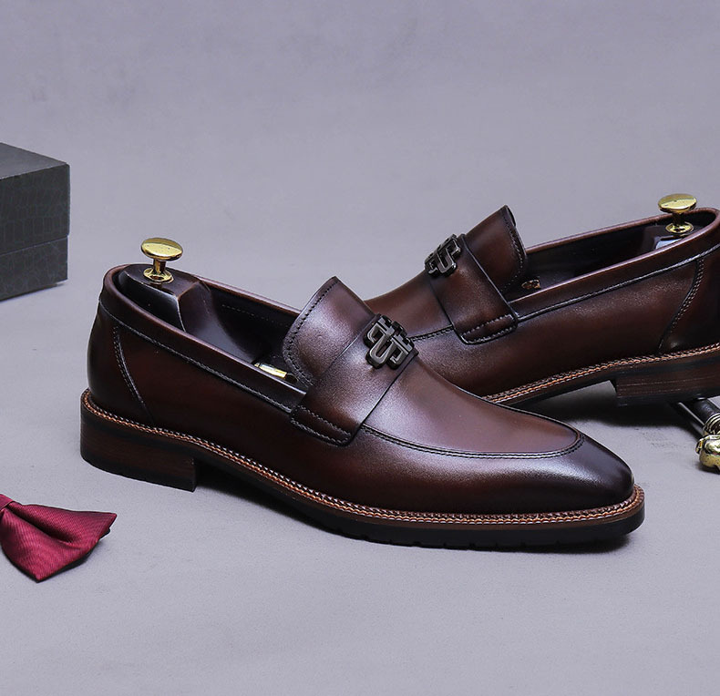 Men's Genuine Leather British Style Casual Loafers