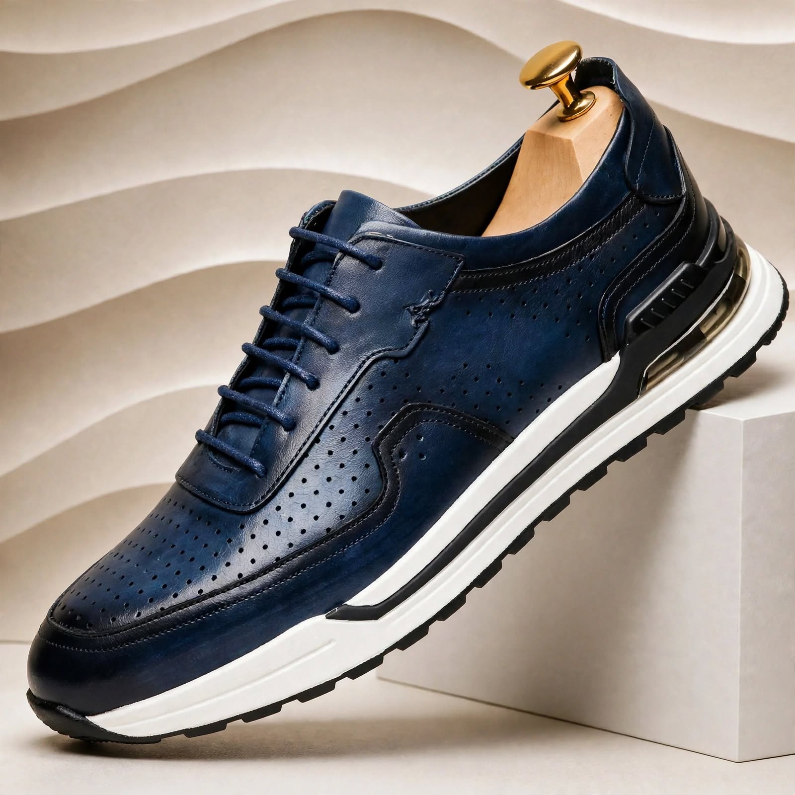Men’s Premium Cowhide Leather Casual Sneakers – Multiple Colors