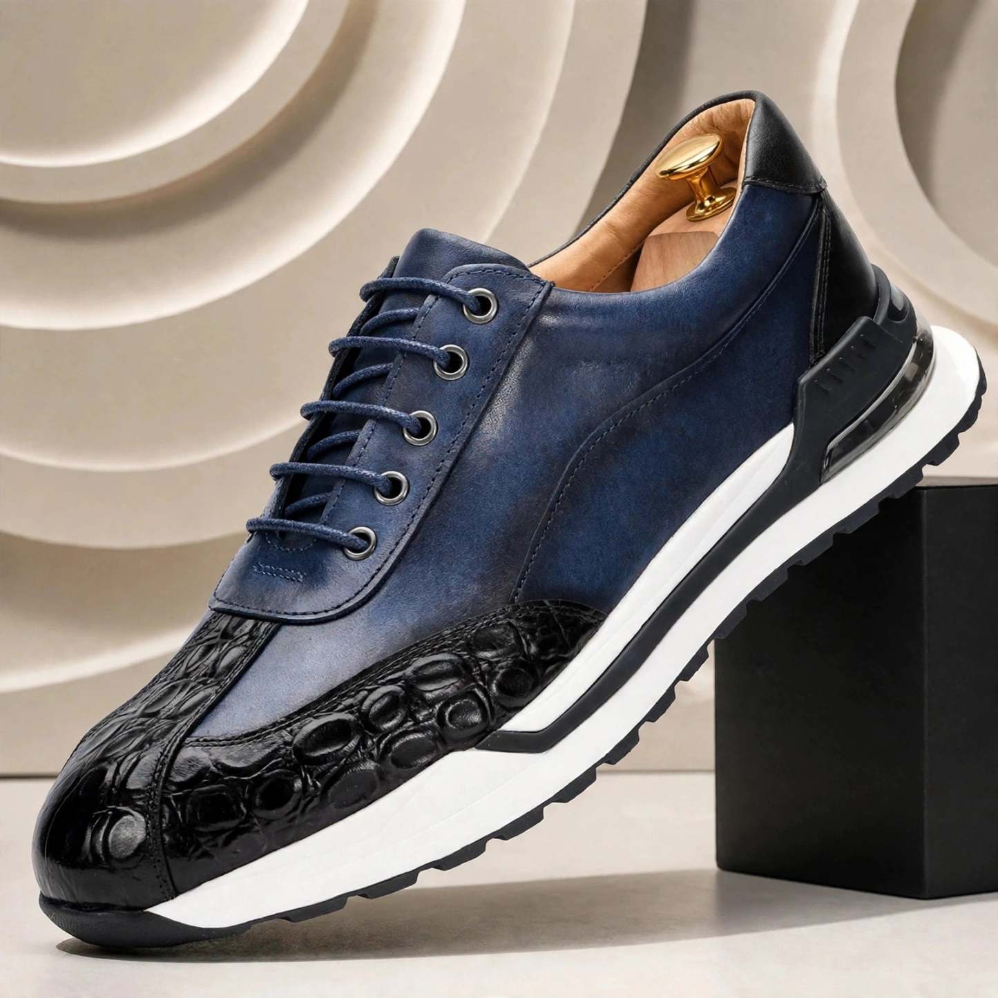 Men’s Premium Cowhide Leather Casual Sneakers – Multiple Colors