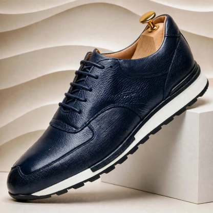 Men’s Premium Cowhide Leather Casual Sneakers – Multiple Colors