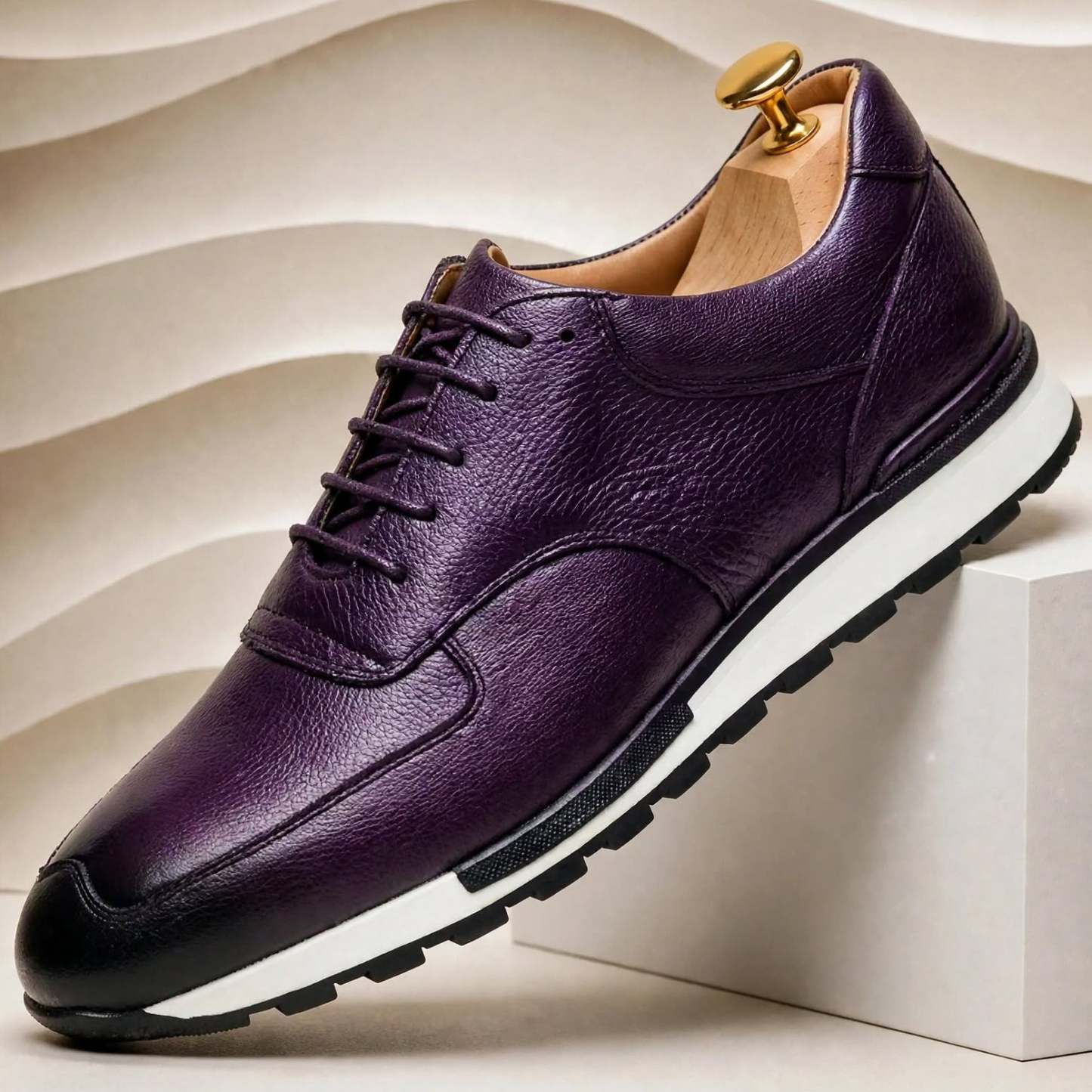 Men’s Premium Cowhide Leather Casual Sneakers – Multiple Colors