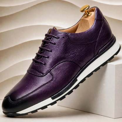 Men’s Premium Cowhide Leather Casual Sneakers – Multiple Colors