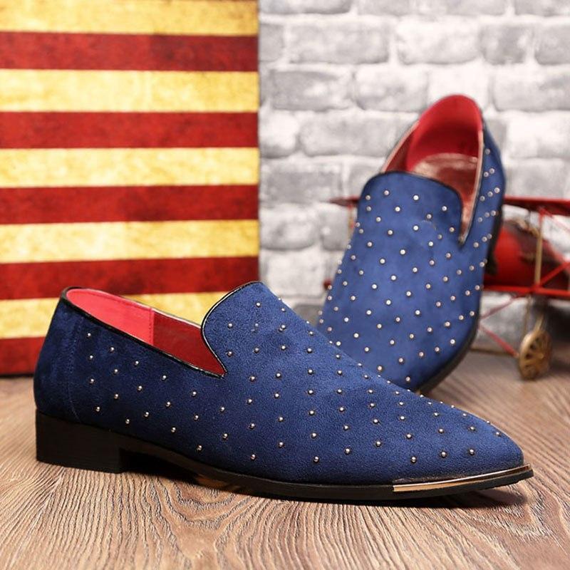Men Casual Suede Rivet Shoes