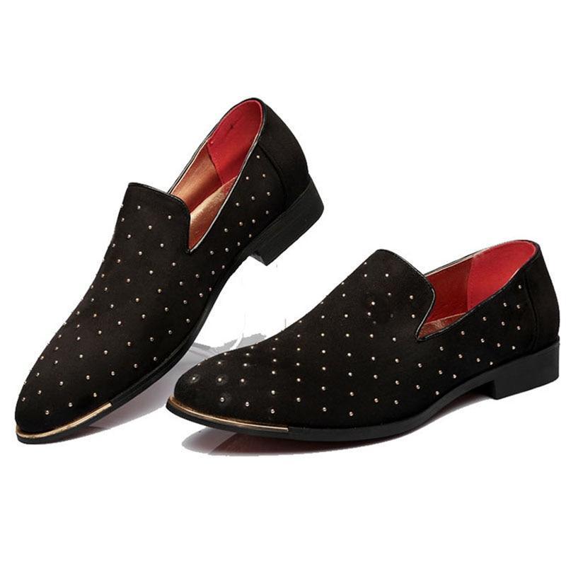 Men Casual Suede Rivet Shoes