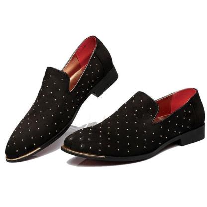 Men Casual Suede Rivet Shoes