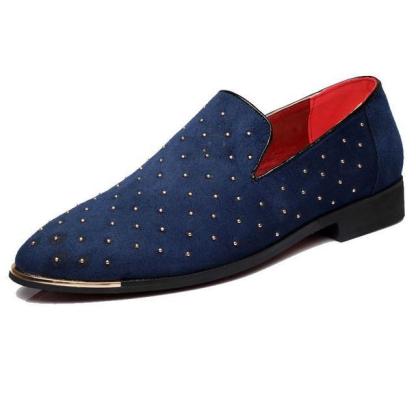 Men Casual Suede Rivet Shoes