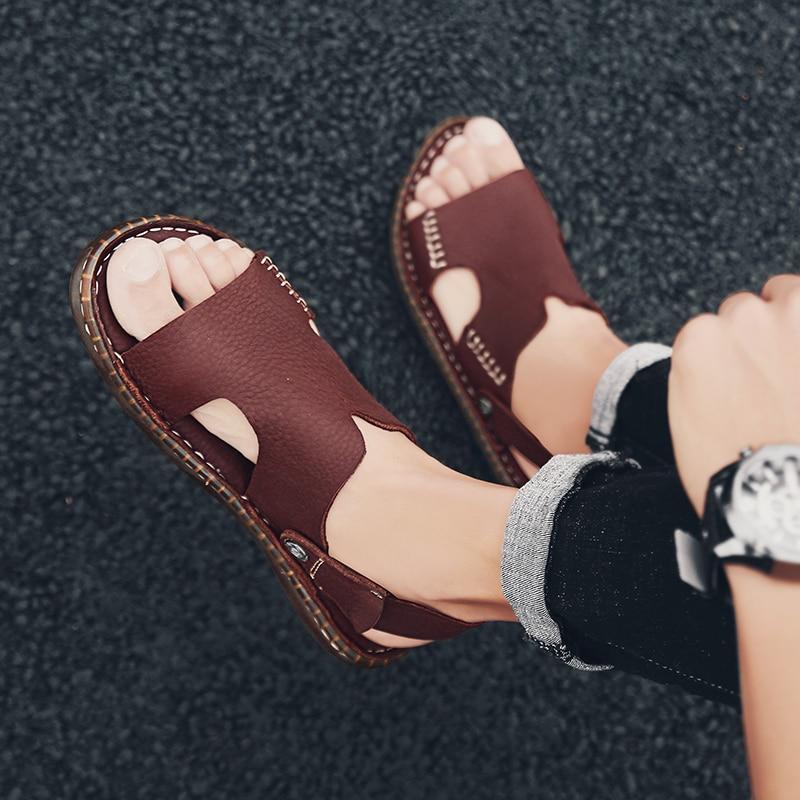 New Classics Style Genuine Leather Men Sandals