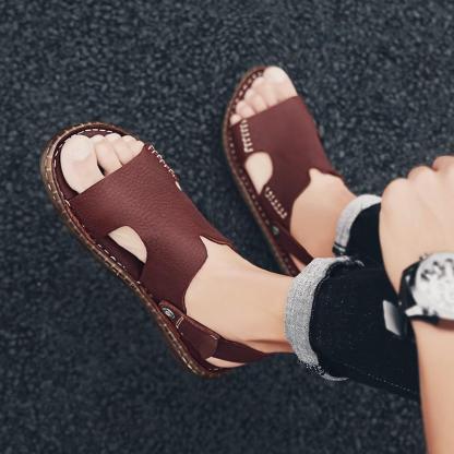 New Classics Style Genuine Leather Men Sandals