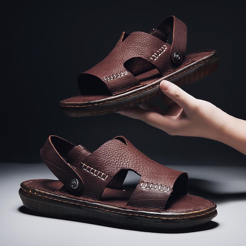 New Classics Style Genuine Leather Men Sandals