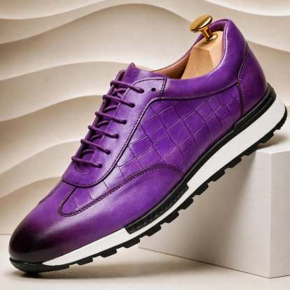 Men’s Premium Cowhide Leather Casual Sneakers – Multiple Colors