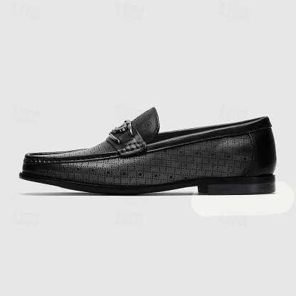 Men's Classic Perforated Leather Horsebit Loafers