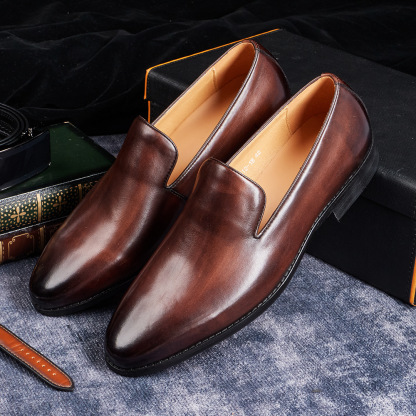 Men's Full-Grain Leather Classic Slip-On Loafers
